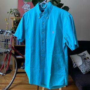 Turquoise Ralph Lauren short sleeve button down